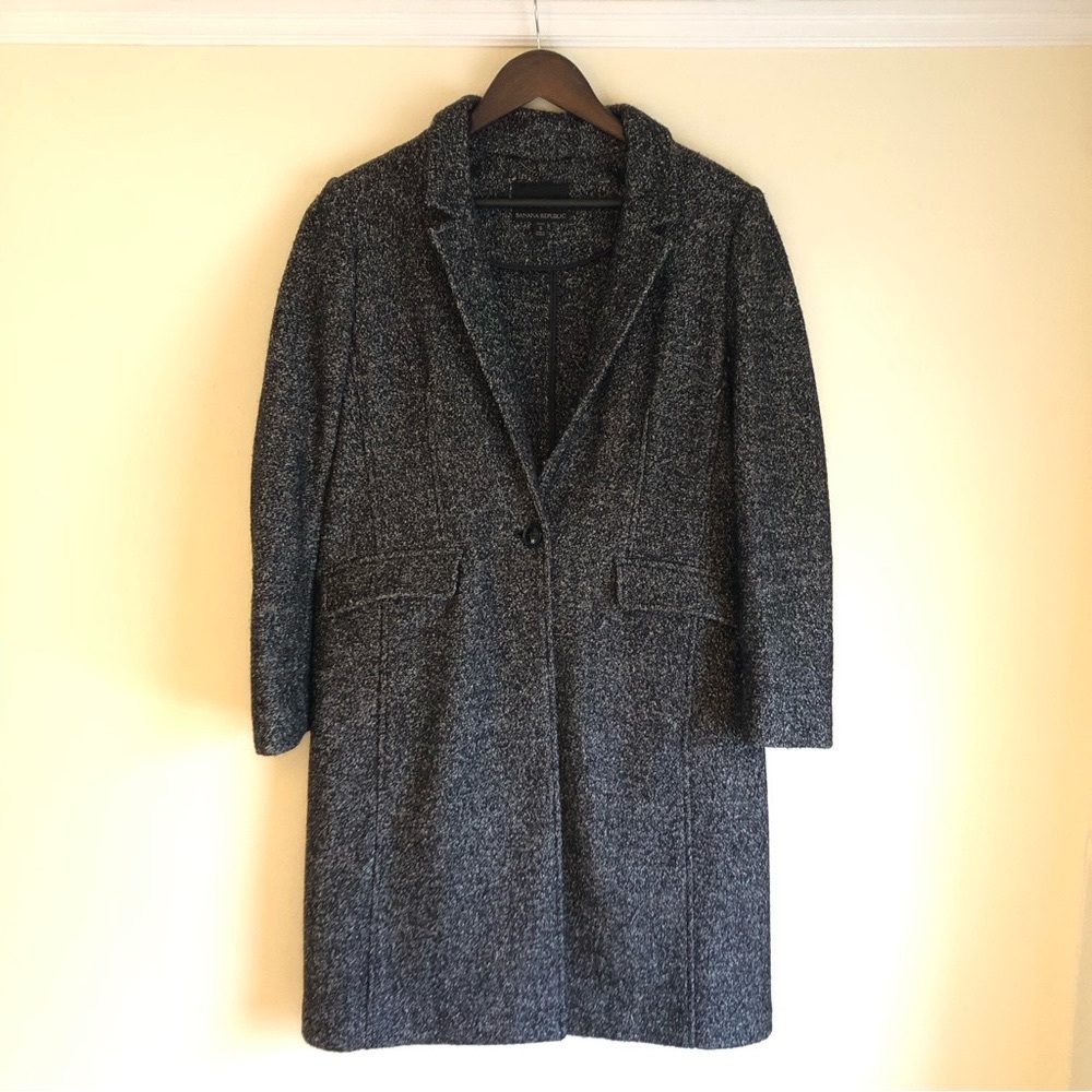Long tweed peacoat